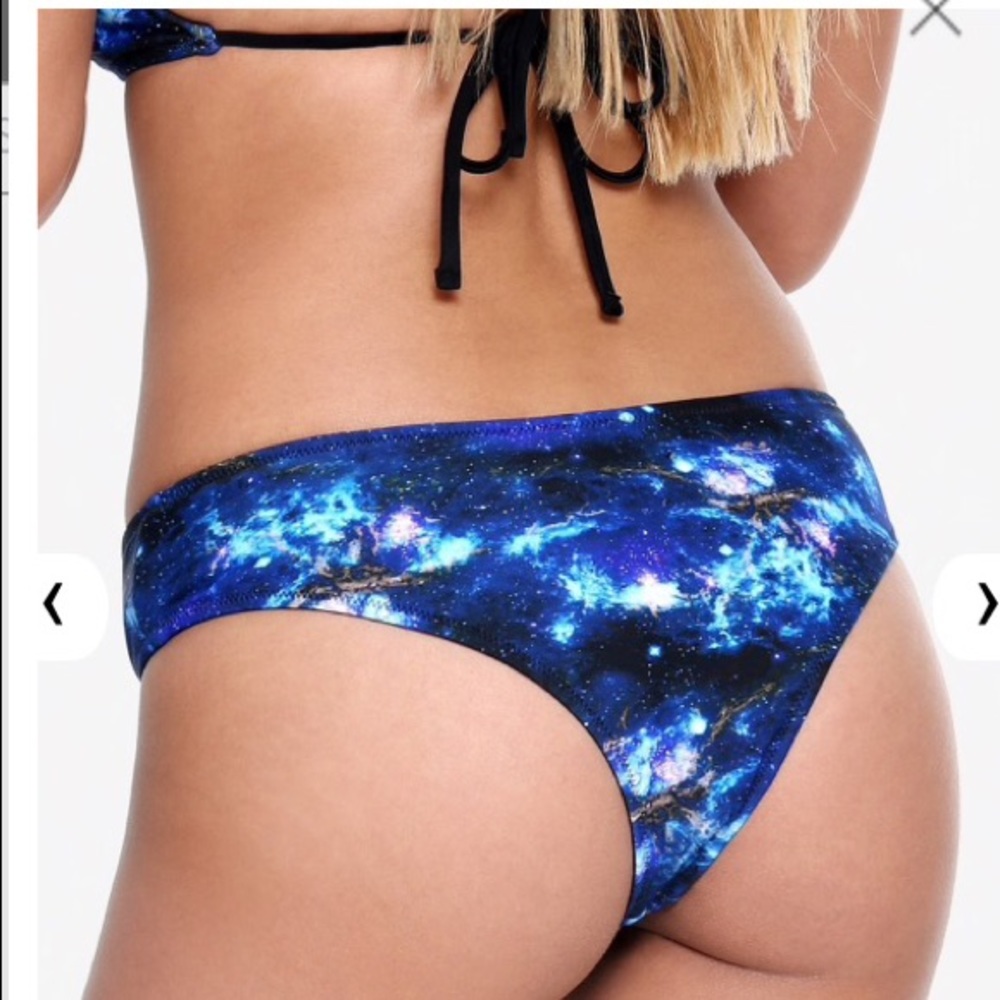 GALAXY PRINT REVERSIBLE WOMEN’S SWIM BOTTOMS - Picture 2 of 7